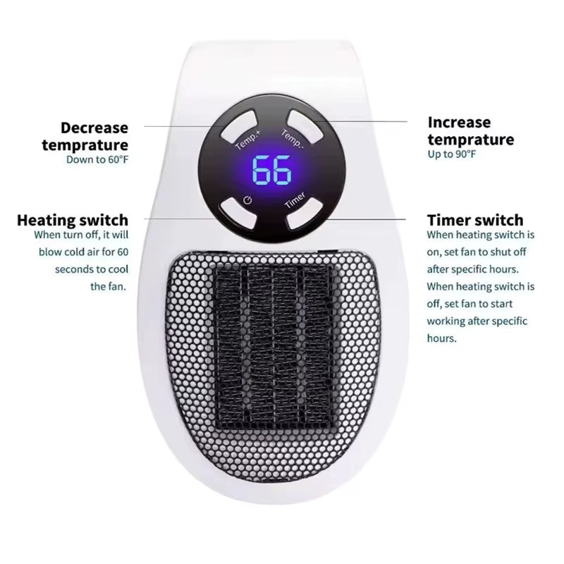 Portable Electric Space Heater with Remote