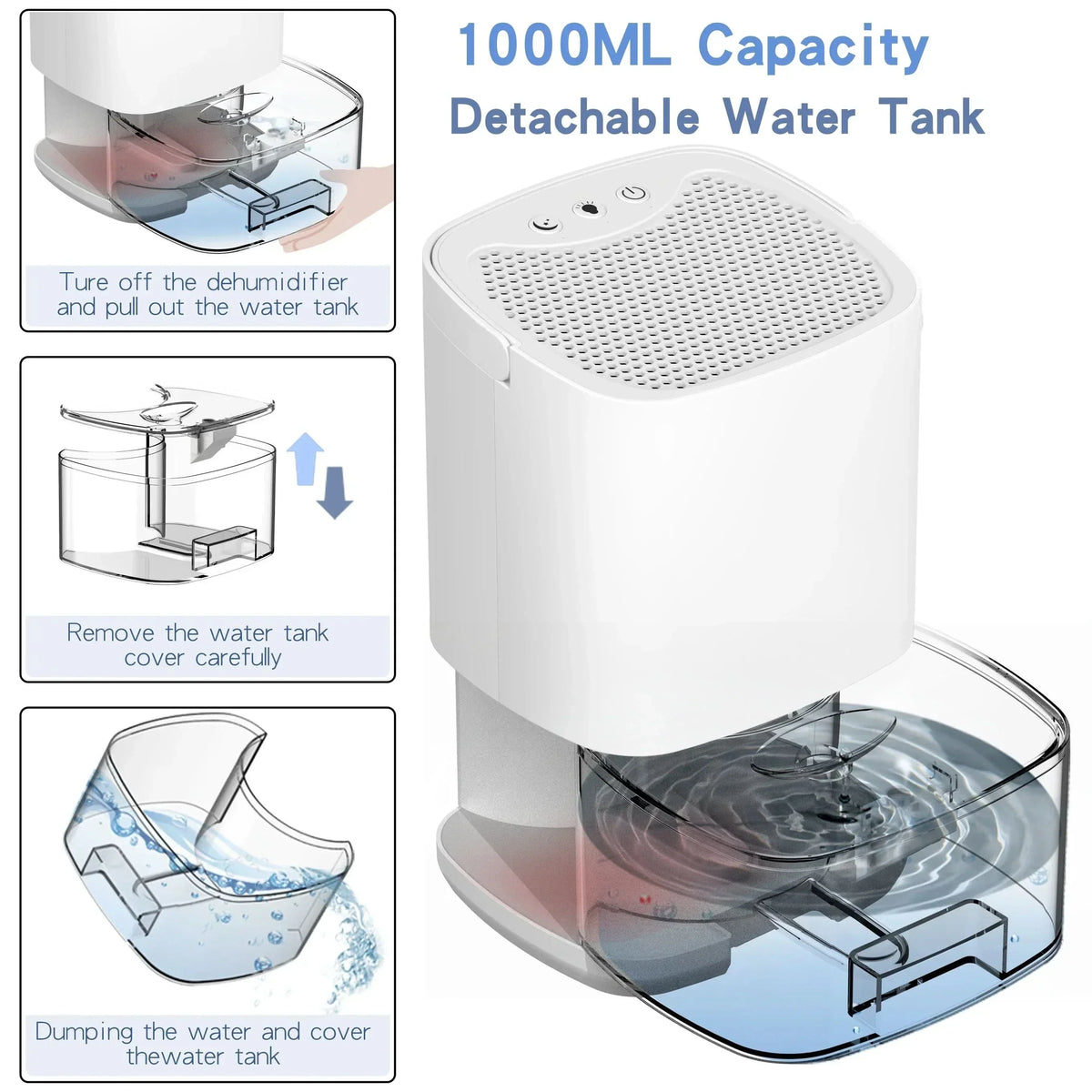 FRESHAURA – Dehumidifier with Night Light for Comfortable Living Spaces