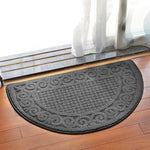 Semicircle Doormat Non-Slip Polyester Entry Mat for Front Door Kitchen Bathroom