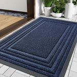 Rubber Entry Mat Slip-Resistant Low Profile for Front Door Back Door Patio Garage Hallway Mud Scraper Floor Protection