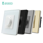 Rotary Light Dimmer Switch 3.4 in Glass Panel Touch Control LED Compatible for Bedroom Living Room Dining Room Home Wall Mount