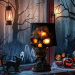 Skylark Gothic Table Lamp - Resin Halloween Skull, LED Ambient Light for Living Room
