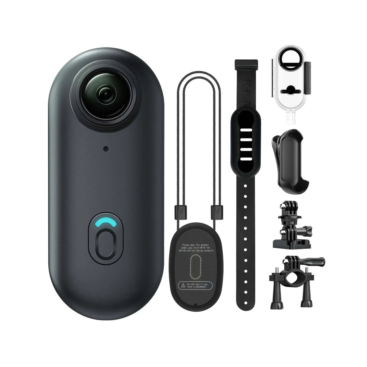 Compact 4K Action Camera with WiFi, Water-Resistant Housing, Magnetic Clip & 360° Rotating Mount for POV Recording