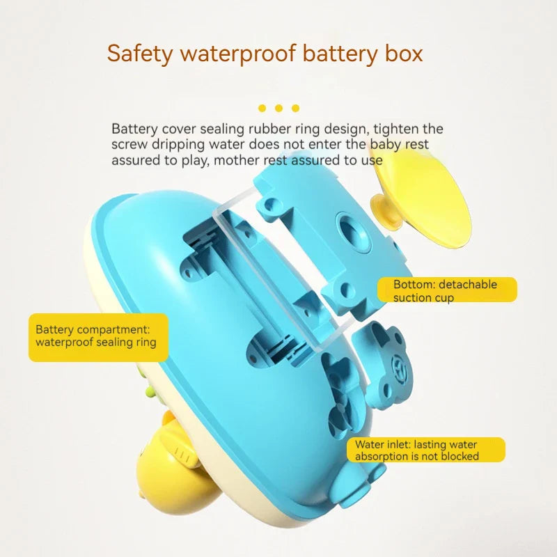 Fun Bath Toys with Rubber Ducks and Soft Sprayer