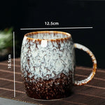 Handcrafted Stoneware Coffee Mug 4-Inch for Morning Coffee Tea Hot Cocoa Kitchen Drinkware Dishwasher-Safe Ergonomic Handle Home Office Brea
