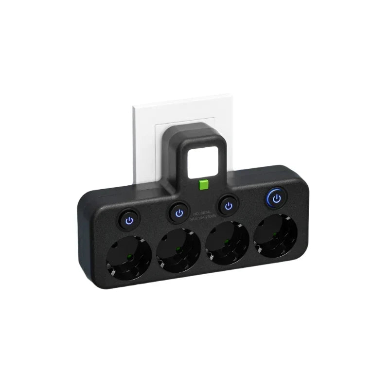 Power Strip with USB-C & Dual USB Ports – 4-Outlet Surge Protector with On/Off Switch – 2500W Flame-Resistant Extension Cord for Home