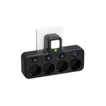 Power Strip with USB-C & Dual USB Ports – 4-Outlet Surge Protector with On/Off Switch – 2500W Flame-Resistant Extension Cord for Home