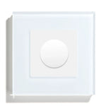 Rotary Light Dimmer Switch 3.4 in Glass Panel Touch Control LED Compatible for Bedroom Living Room Dining Room Home Wall Mount