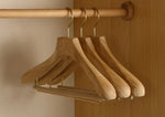Wooden Suit Hangers with Trouser Bar – 1.6 Inch Wide Shoulder Cedar Coat Storage for Closet Organization