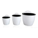 Wall-Mount Self-Watering Planter 7 in Diameter White Plastic Vertical Herb Pot Indoor Outdoor Hydroponic Succulent Holder Removable Basket f