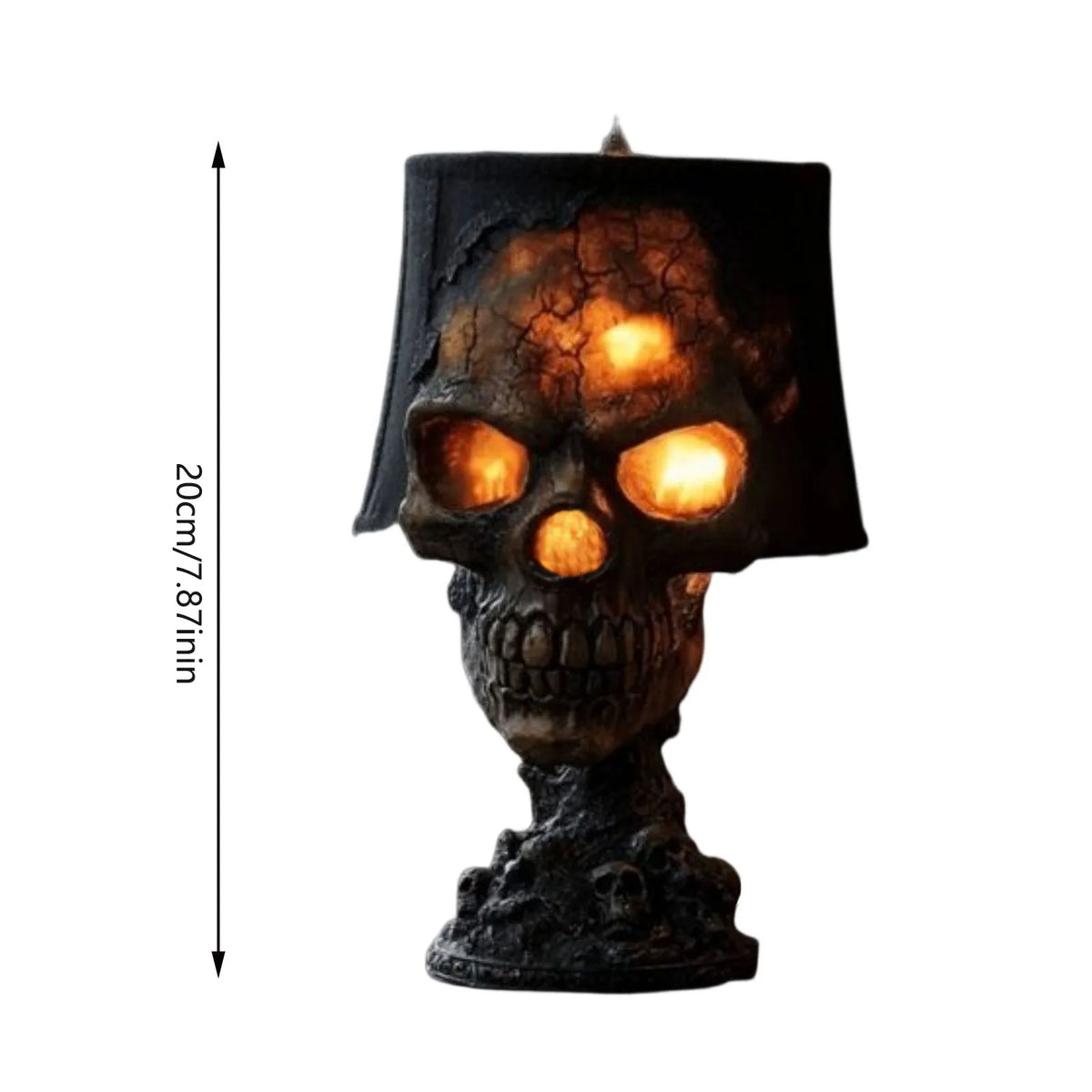 Skylark Gothic Table Lamp - Resin Halloween Skull, LED Ambient Light for Living Room