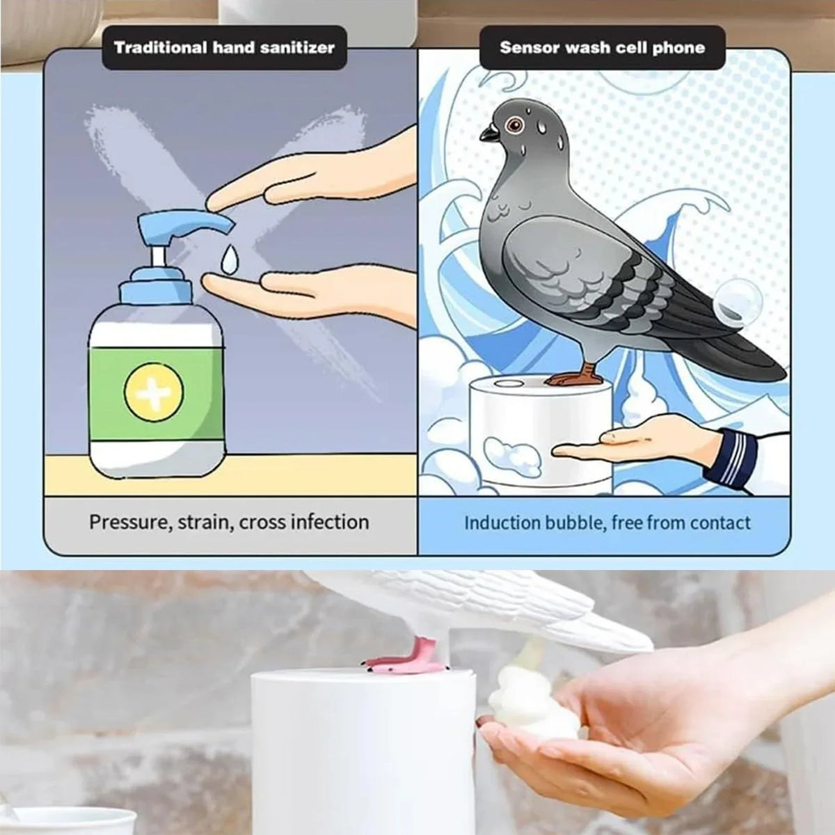 Coo-Coo Pigeon Soap Dispenser