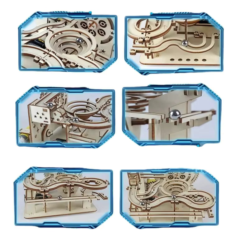 Natural Wooden Marble Run Kit