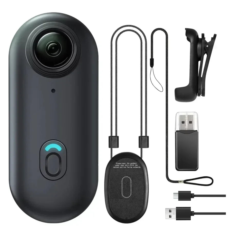 Compact 4K Action Camera with WiFi, Water-Resistant Housing, Magnetic Clip & 360° Rotating Mount for POV Recording