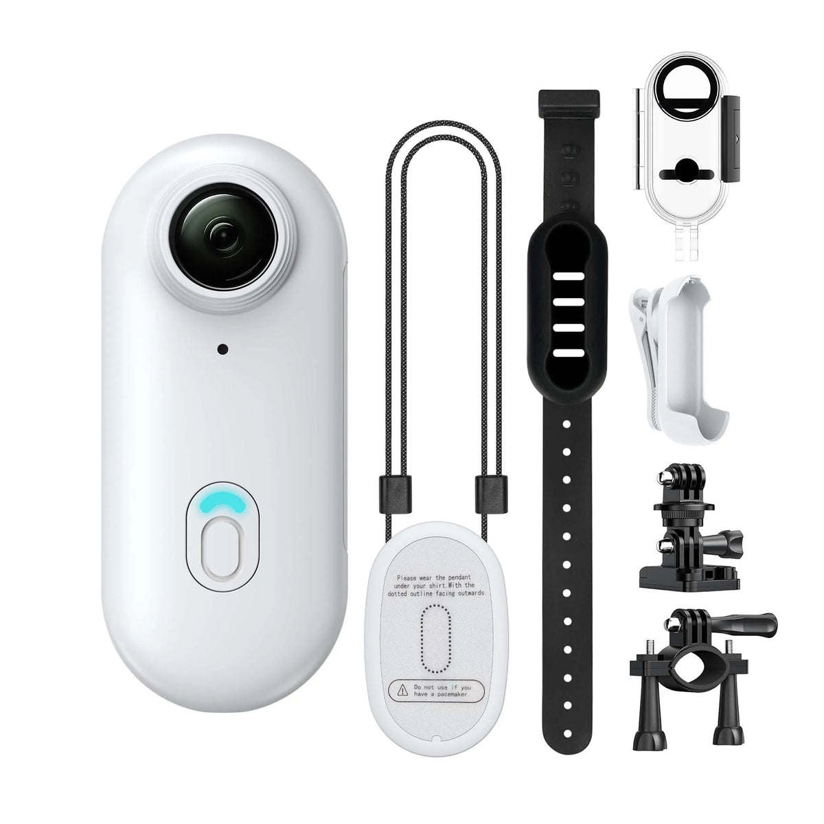 Compact 4K Action Camera with WiFi, Water-Resistant Housing, Magnetic Clip & 360° Rotating Mount for POV Recording