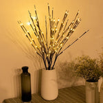 Battery-Operated Lighted Twig Stems with Warm White LEDs for Home Decor | Vase Filler Branch Lights Indoor Outdoor