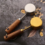8-Piece Nesting Kitchen Measuring Spoons with Wood Handles Stainless Steel Cooking Baking Tools Set