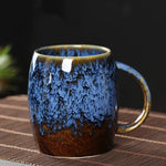 Handcrafted Stoneware Coffee Mug 4-Inch for Morning Coffee Tea Hot Cocoa Kitchen Drinkware Dishwasher-Safe Ergonomic Handle Home Office Brea