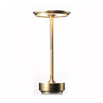 Rechargeable LED Table Lamp Touch Control 4 Brightness Levels Waterproof IP66 Metal Portable Battery Operated for Bedroom Living Room