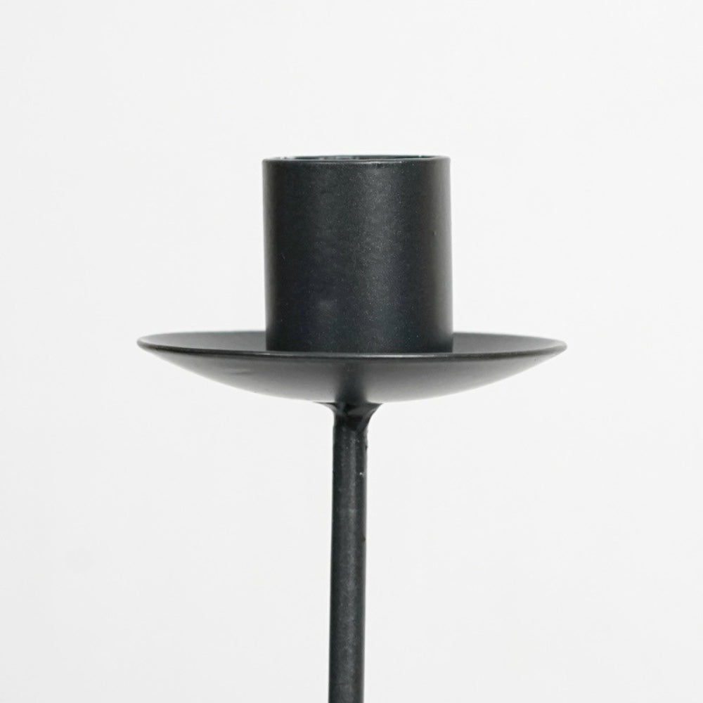 Sable Wavy Candle Holder - Iron, Sculpted Design, Tabletop Decor