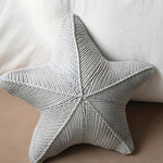 Sandy Cushion - Hand-Knitted, Nautical Starfish Design