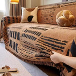 Savanna Sofa Cover - Soft Chenille, Geometric Design