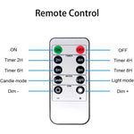 Battery-Operated LED Pillar Candles with Remote Timer Set of 3 Ivory Polypropylene 4-6 Inch Realistic Flicker Indoor Decor for Dining Room B