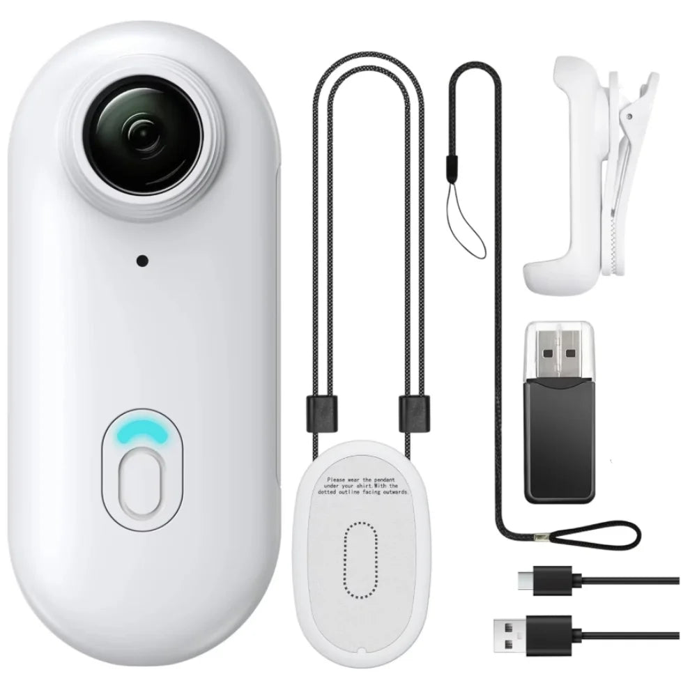 Compact 4K Action Camera with WiFi, Water-Resistant Housing, Magnetic Clip & 360° Rotating Mount for POV Recording