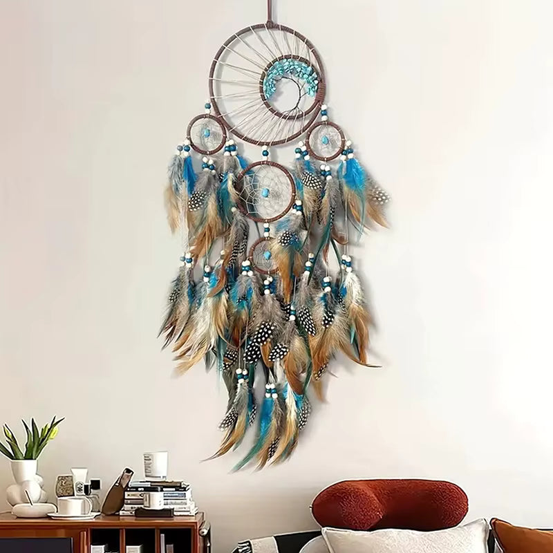 Blue Crystal Wall Hanging Dreamcatcher for Home Decor