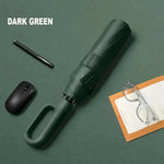 Automatic Open Close Umbrella Windproof 8-Rib UV Protection Compact Folding Travel
