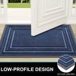 Rubber Entry Mat Slip-Resistant Low Profile for Front Door Back Door Patio Garage Hallway Mud Scraper Floor Protection