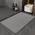 Stone Bath Mat Rapid-Dry 16x24 Inches Non-Slip Rubber Base Entryway Rug Beige Gray Navy for Shower Floor Bathroom Kitchen Door Balcony Water