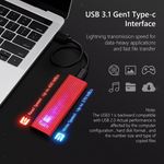 Pocket-Sized Solid State Drive USB 3.1 for Mac & PC | Portable High-Speed Data Storage External Hard Drive Backup | Compact SSD for Gaming L