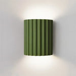 Textured Resin Wall Sconce with Upward & Downward Glow – Modern Ribbed Design for Bedroom, Living Room, Hallway – E27 Socket