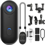 Compact 4K Action Camera with WiFi, Water-Resistant Housing, Magnetic Clip & 360° Rotating Mount for POV Recording