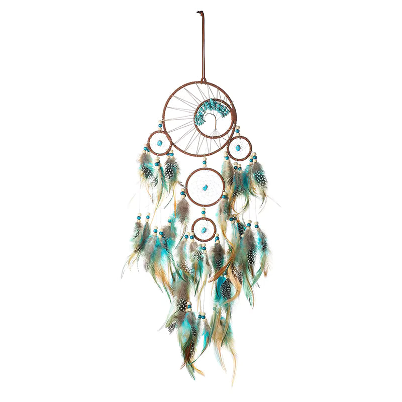 Blue Crystal Wall Hanging Dreamcatcher for Home Decor