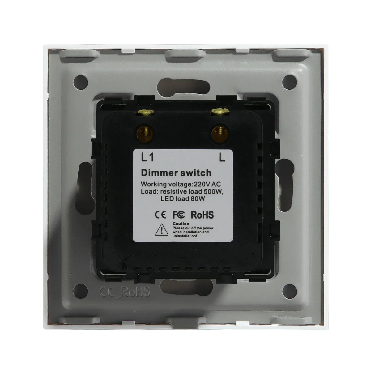 Rotary Light Dimmer Switch 3.4 in Glass Panel Touch Control LED Compatible for Bedroom Living Room Dining Room Home Wall Mount