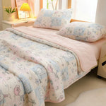 FLORABREEZE – Floral Summer Blanket Soft Breathable Comfort