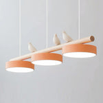 Sculptural Bird Ceiling Light 31 in with Movable Resin Accent LED Dimmable Metal Wood for Dining Room Bedroom Living Room Kitchen Modern Art