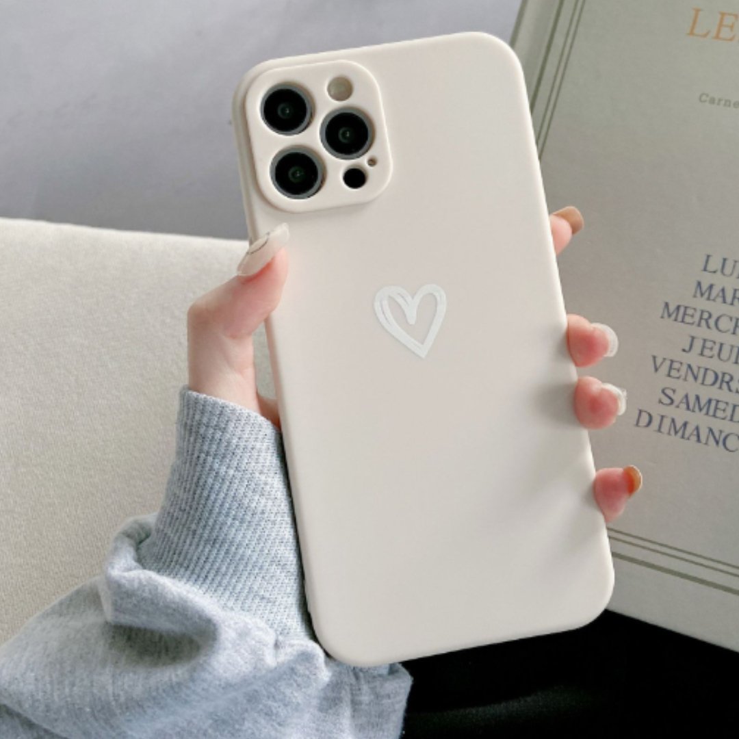 Durable iPhone Case with Cute Heart Pattern