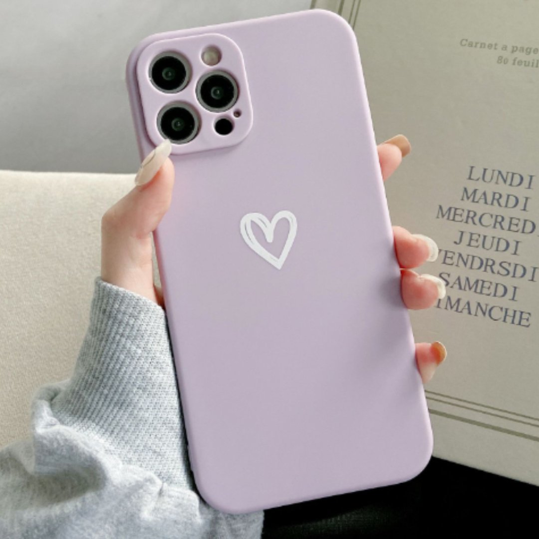 Durable iPhone Case with Cute Heart Pattern