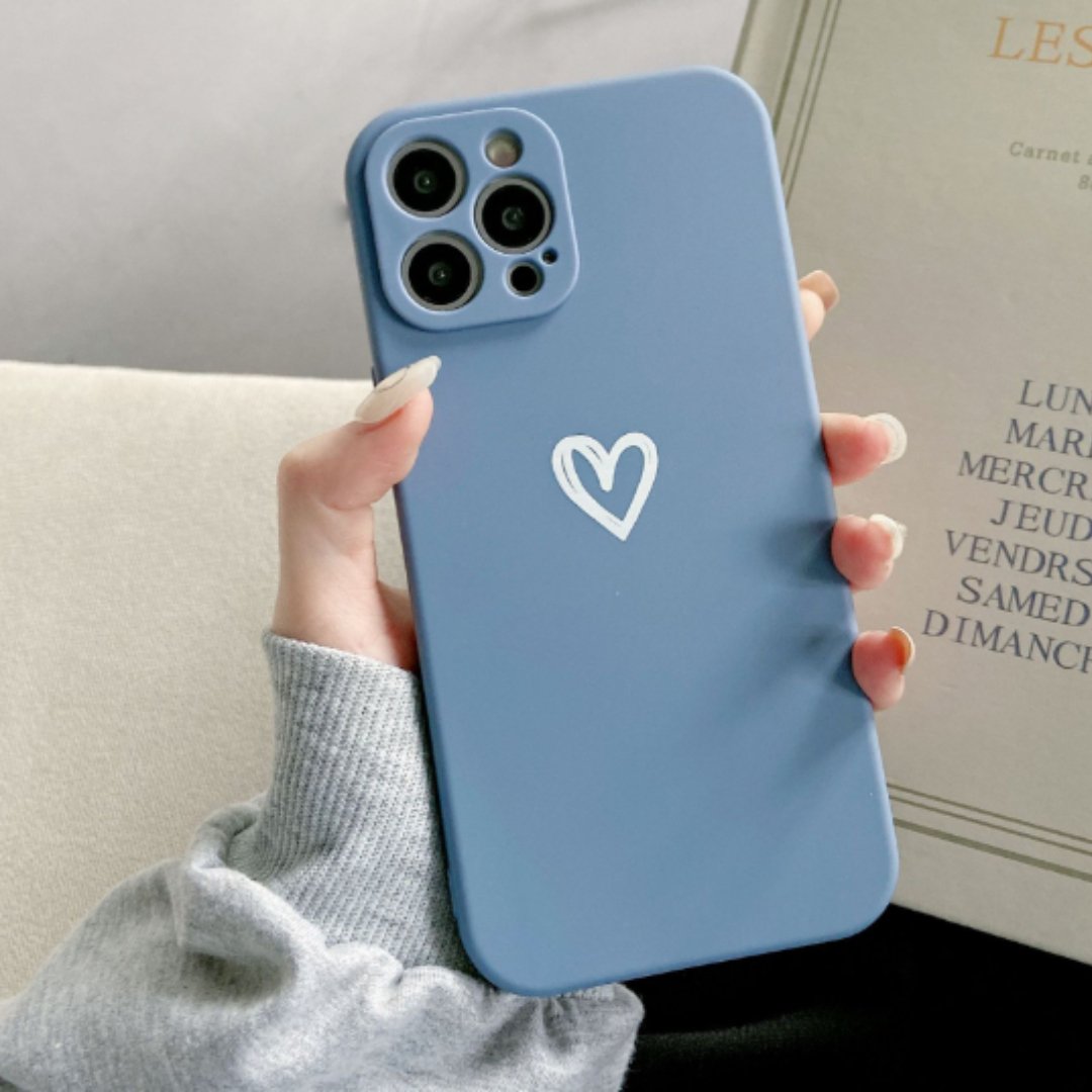 Durable iPhone Case with Cute Heart Pattern
