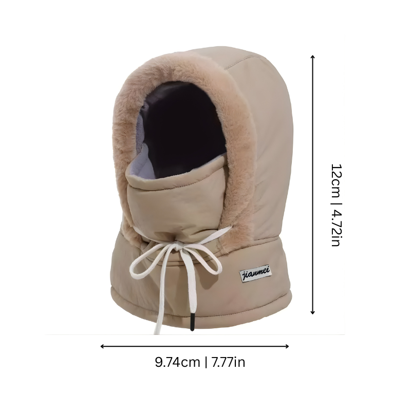 Fuzzy Hooded Head Warmer