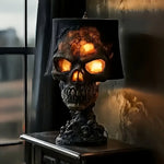 Skull Lava Lamp with Flowing Red Core – Gothic Ambient Table Light for Bedroom, Gaming Room & Dark Decor