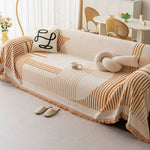 Sleek Sofa Cover - Soft Chenille, Cozy Snowflake Design