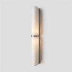 Glass Wall Sconce 2-Light Modern LED Fixture with Metal Frame for Bedroom Living Room Hallway