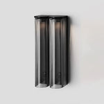 Glass Wall Sconce 2-Light Modern LED Fixture with Metal Frame for Bedroom Living Room Hallway