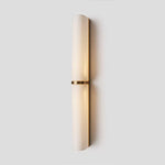 Glass Wall Sconce 2-Light Modern LED Fixture with Metal Frame for Bedroom Living Room Hallway