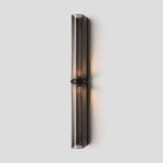 Glass Wall Sconce 2-Light Modern LED Fixture with Metal Frame for Bedroom Living Room Hallway