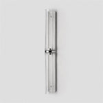 Glass Wall Sconce 2-Light Modern LED Fixture with Metal Frame for Bedroom Living Room Hallway